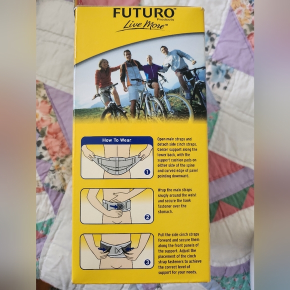 Stabilizing Back Support Back Support Cushion Pads Size S-M Futuro - Picture 5 of 12